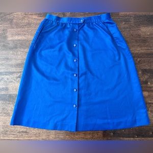 Vintage Koret Blue Button Down MIDI skirt